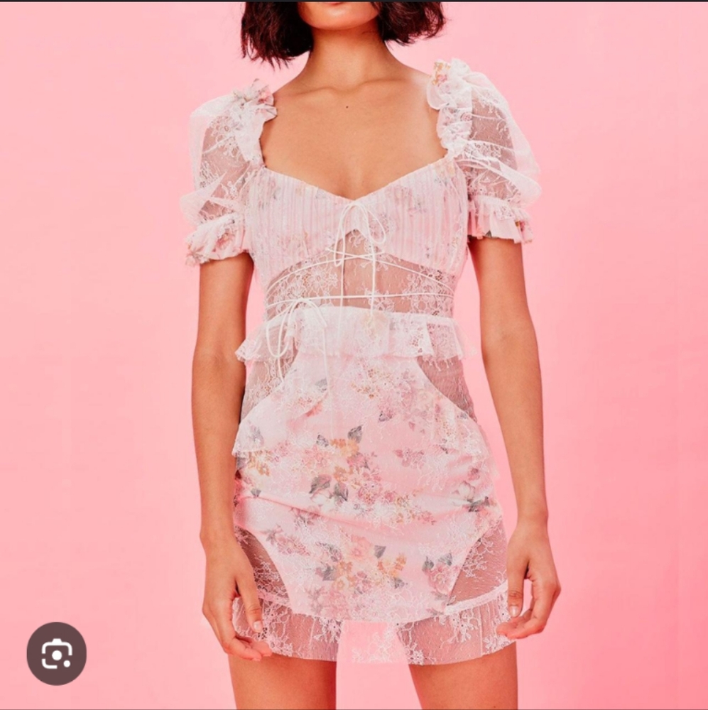 For Love & Lemons Nola Lace Mini Dress - Picture 2 of 12